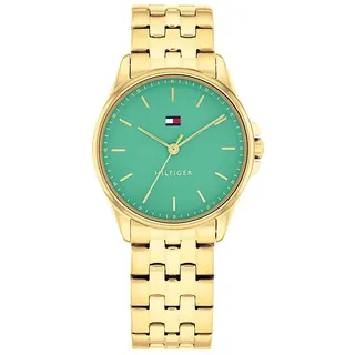 Tommy Hilfiger Jade 30 Mm Damenuhr - Gold / Green / Mineral - One Size