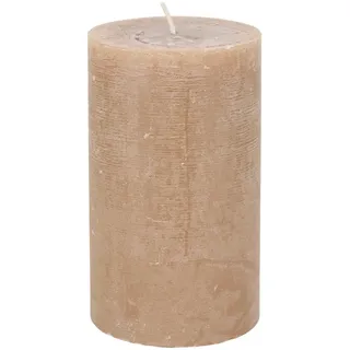 Ambia Home Stumpenkerze , Braun , Naturmaterialien , rund , 18 cm , ohne Palmöl , Dekoration, Kerzen & Kerzenhalter, Stumpenkerzen