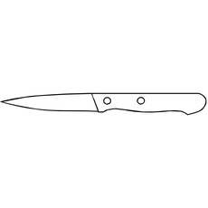 GÜDE Solingen - Spickmesser gestanzt, 8 cm, Edelholz, GAMMA, Office Messer
