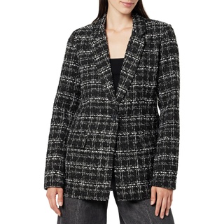 The Drop Blazer für Damen, Blake Lang, Schwarzer Bouclé, 5XL Große Größen