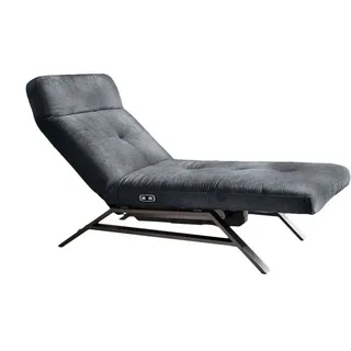 Kawola Liege MIT Motorischer Relaxfunktion Ameriva Schwarz Velvet Relaxfunktion , Textil , Füllung: Schaumstoff , 80x110x158 cm , Gartenmöbel, Gartenliegen, Relaxliegen