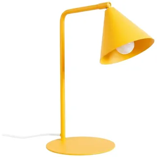 Tischlampe Stahl Gelb schwenkbar drehbar E14 h:35 cm Tischleuchte Wohnzimmer