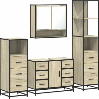 VidaXL 3301291, Eiche, Metall, Holz, 60 kg, 800 mm, 330 mm, 600 mm - Braun