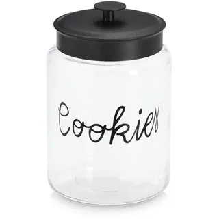 Zeller Vorratsglas Cookies schwarz Ø 17,3 x 26,4 cm 4200 ml
