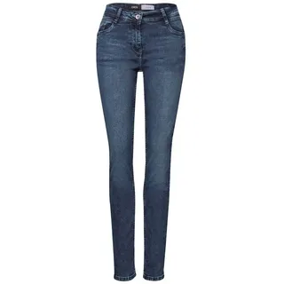 Cecil Damen 3716101 Jeans im Casual Fit, mid Blue wash, Größe 34i/30 - Grau