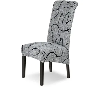 Lydevo Stuhlhussen XL 4er Set Stretch Stuhlhussen Schwingstühle XL für Esszimmerstühle Spandex Universal-Stuhlbezug Large Dining Chair Schonbezüge für Stuhl Esszimmer Hotel Bankett,Fiore-Linie