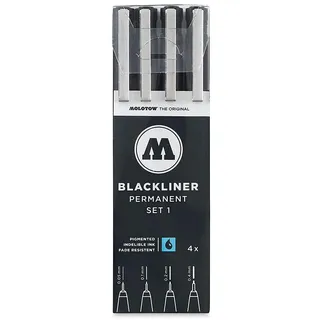 Molotow BLACKLINER SET 1 schwarz 4 St.
