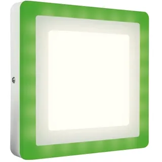 Ledvance Dekorative LED Wand- und Deckenleuchte, RGB-Farben sowie verschiedenste Modi einstellbar per Fernbedienung, Dimmbares Panel, 19W, Warmweiß (3000K), Quadratisch(200mm x 200mm), LED COLOR+WHITE