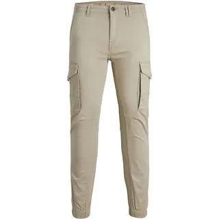 JACK & JONES Paul Flake Cargo Tapered Hosen Crockery 36 32