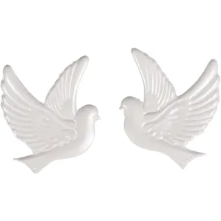 Rayher Wachsmotiv Taube, perlmutt, 2,2 x 2,7 cm, 1 Paar, zum Kerzen verzieren, Verzierwachs für eine Hochzeitskerze, 31555680