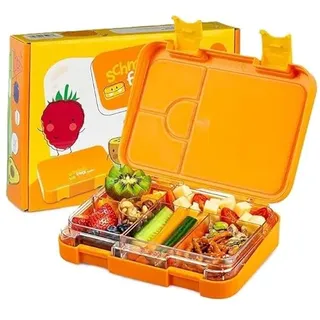Schmatzfatz Junior Bento Brotdose Unterteilt & Auslaufsicher, Bunte Kinder Brotdose, BPA-Freie Lunchbox für Kindergarten & Kita, Kinder Bento Box, Sichere Vesperdose