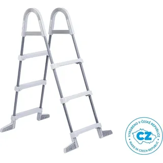 Metallleiter für Aufstellpools - max. Wandhöhe 0,91 m - grau - Grau