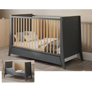 Kinderbett Cosmo 60x120cm mit Schublade und Umbaukit
