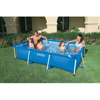 Intex Schwimmbad Oberirdischen Rechteckig Struktur Stahl 300x200x75xcm 28272