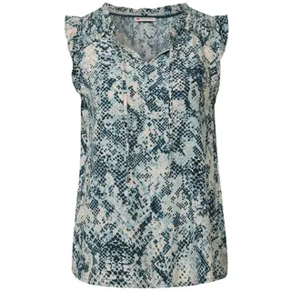 STREET ONE Blusentop mit Snake Print Blau 36