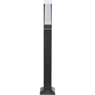 BELIANI LED-Pollerleuchte Schwarz Aluminium 60 cm Hoch Modern mit Montageplatte Outdoor Garten Terrasse Einfahrt Beleuchtung Außenlampe Wegeleuchte - Schwarz