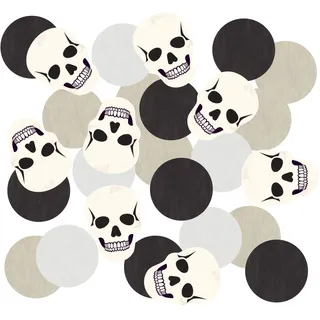 amscan konfetti Totenköpfe Papier 14 Gramm schwarz/Weiss/beige/grau