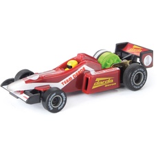 Darda 50304 - Auto Rennwagen Formula rot, ca. 9 cm, Rennauto mit auswechselbaren Rückzugsmotor, Fahrzeug mit Motor zum Aufziehen für Kinder ab 5 Jahre