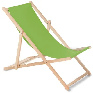 Green Blue Liegestuhl Sonnenliege Klappbar aus Buchholz ohne Armlehne Sonnenliege Gartenliege Liege (Hellgrün)