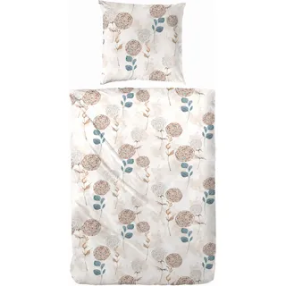 Primera Fallflower Flanell Beige 155 x 220 cm + 2 x 80 x 80 cm
