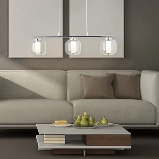 Brilliant Rafa 3-flg. 57 cm Balken chrom/rauchglas