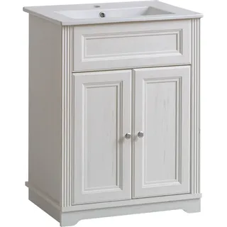 Badmöbel Antik Stil Becken Unterschrank Landhaus Badezimmer 60cm Waschbecken