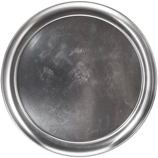 Garcia de Pou Flache Pizza Teller, 28 cm Durchmesser, Aluminium, silber, 28 x 30 x 30 cm