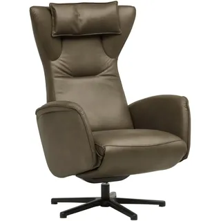 Valdera Relaxsessel , Braun , Metall , Echtleder , Nappaleder, Longlife-Leder , 75x106x86 cm , Goldenes M , Fußauswahl, Lederauswahl, Stoffauswahl, Relaxfunktion, Herz-Waage-Funktion , Wohnzimmer, Sessel, Ledersessel