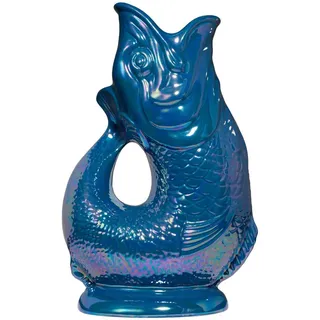 Gluckigluck Karaffe mit „Gluck-Gluck“-Geräusch 27,5/17/9,5 cm , Petrol , Keramik , Tiere , 1.2 L , Organisch , handgemacht , Geschirr, Kannen & Karaffen, Wasserkaraffen & Krüge