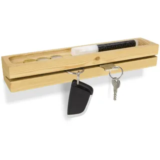 ROMINOX Geschenkartikel Schlüsselbrett // Clavis, Moderne Schlüsselablage aus Kiefer, große Ablagefläche, platzsparendes Design, inkl. Anbringung; Maße: ca. 29.5 x 6 x 4.5 cm