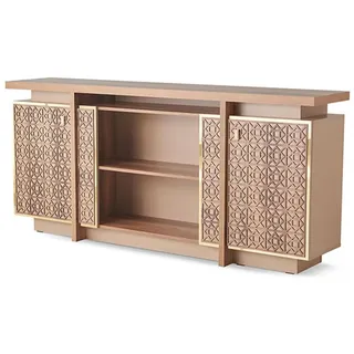 Aktenschrank Sideboard Arbeitszimmer Rechteckig Büroeinrichtung Braun - Braun