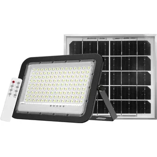 enovalite Außenstrahler Solar 300 W Akku 3800 lm inkl. Dämmerungssensor schwarz