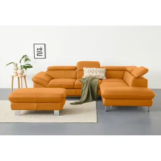 Cotta Ecksofa Kunstleder 2-Sitzer Braun