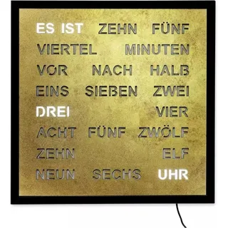 AMS - 1271 - Wanduhr - Quarz - Wortuhr - 40x40cm