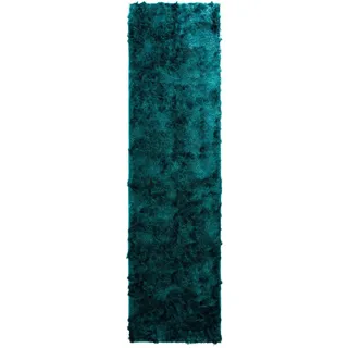 benuta Nest Hochflorteppich Whisper Türkis 80x300 cm , Textil , Beton Optik , Rechteckig , 80x300 cm , wasserabweisend , Teppiche und Böden, Teppiche, Hochflorteppiche & Shaggys