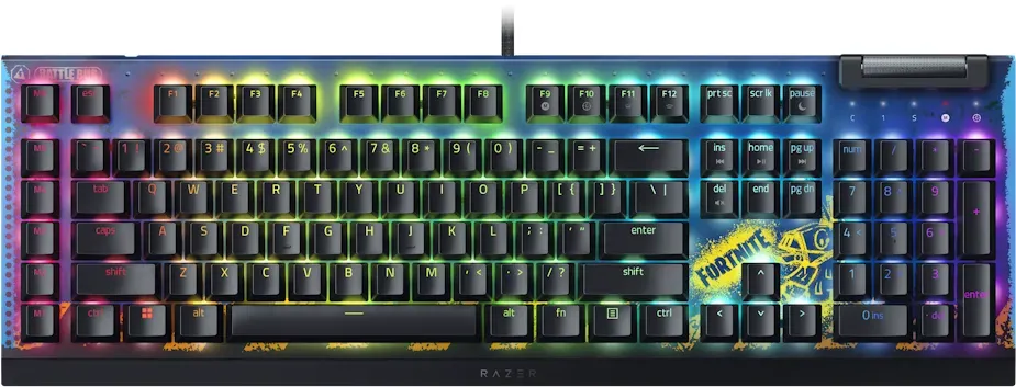 Bild von BlackWidow V4 X Fortnite Edition (Yellow Switches, 6 eigene Makro-Tasten, Doubleshot-ABS-Tastenkappen) QWERTZ DE-Layout | Fortnite