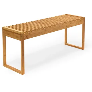 Relaxdays Sitzbank 120 x 47 x 33 cm Hellbraun