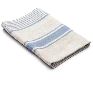 LinenMe Badetuch Leinen 100%, 100x145 cm - Leinentuch, Saunatuch, Handtuch, Duschtuch - Saunahandtuch damen und herren - Handtücher Natürliche - Blau