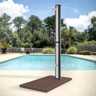 ML-Design Solardusche Silber-Schwarz 35 l 217 cm