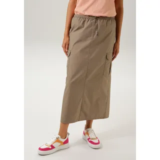 Aniston CASUAL Cargorock mit Tunnelzug regulierbarer Gummizugbund, grün