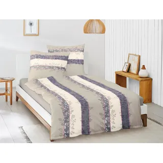 Irisette Mako Satin Bettwäsche 2 teilig Bettbezug 135 x 200 cm Kopfkissenbezug 80 x 80 cm Capri 332107-80 barista