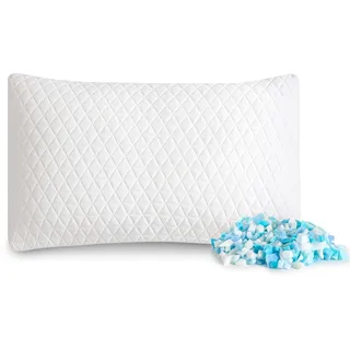 EGO HOME Memory Foam Kopfkissen 40x80 cm mit zerkleinertem Memory-Schaum - Atmungsaktiv Ergonomisches Nackenstützkissen für Seitenschläfer, Rückenschläfer & Bauchschläfer - ÖKO-TEX - Waschbarer Bezug