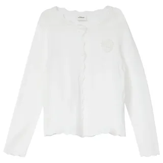 s.Oliver Junior Mädchen Strickjacke – Feinstrick, Applikation, Knöpfe