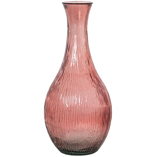 Vase aus recyceltem Glas, Rosa, 32 x 75 cm, Öffnung 15/8 cm