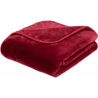Gözze Wohndecke »Premium Cashmere Feeling« mit premium Cashmere Feeling, Kuscheldecke, rot
