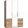 Drehtürenschrank Level by fresh to go 150 x 216 x 58 cm Braun/Weiß