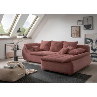 Home Affaire Eckcouch Baumwolle 2-Sitzer Rot
