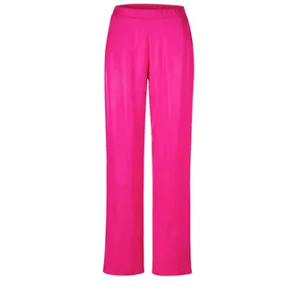 Schlupfhose GOLDNER "Kurzgröße Satinhose VERA mit weitem Bein", Damen, Gr. 19, K-Gr, pink, Obermaterial: 100% Viskose CV., weit, Hosen Schlupfhose, glatter Bundeinsatz vorne