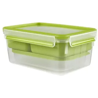 EMSA CLIP & GO - food storage container - green transparent - 2.2 L