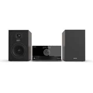 Aiwa MSBTU-600 Micro System, Bluetooth, CD, USB, AUX IN, Ausgangsleistung 2 x 50 W RMS, Farbe: schwarz